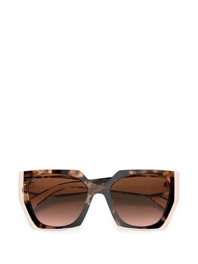 Prada Pr 15ws 01r0a6 54mm Womens Rectangle Sunglasses In Brown
