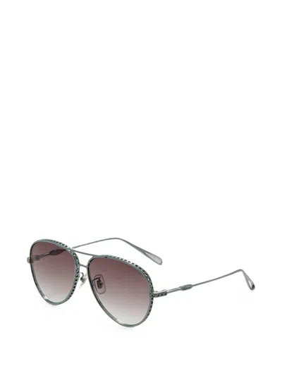 Chopard Pilot-frame Sunglasses In Green