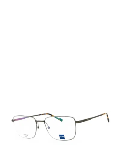 Zeiss Titanium Rectangle-frame Glasses In Silver