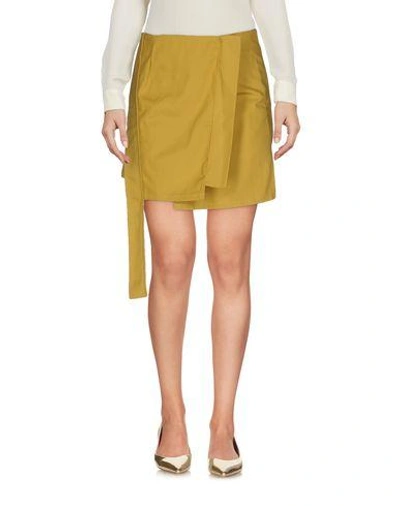 Shop Eckhaus Latta Mini Skirt In Ocher