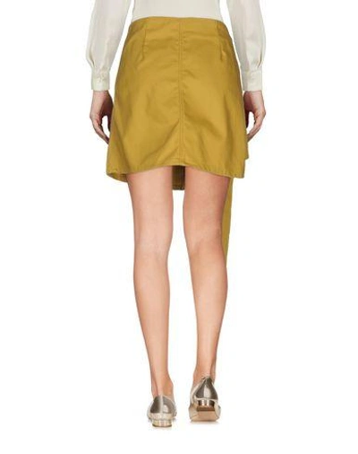 Shop Eckhaus Latta Mini Skirt In Ocher