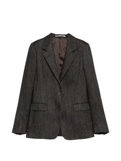 Tagliatore Herringbone-pattern Single-breasted Jacket In Multi
