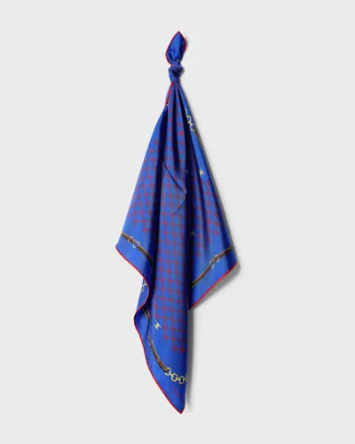 Celine Patterned Silk Scarf In Multi