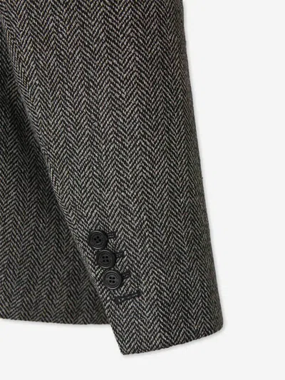 Dsquared2 Herringbone-pattern Blazer In Gray