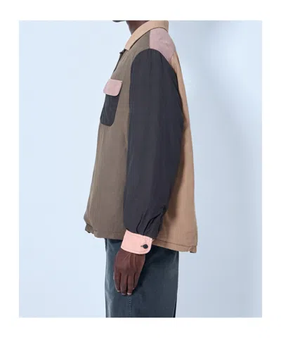 Visvim Long-sleeved Patchwork Casual Jacket In Grey