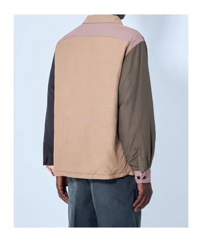 Visvim Long-sleeved Patchwork Casual Jacket In Grey