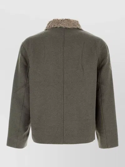 Our Legacy Wool Blend Single Breasted Coat In Multi