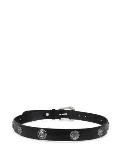 Protocol Index Studded Leather Belt In Black