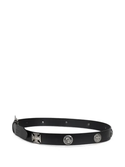 Protocol Index Studded Leather Belt In Black
