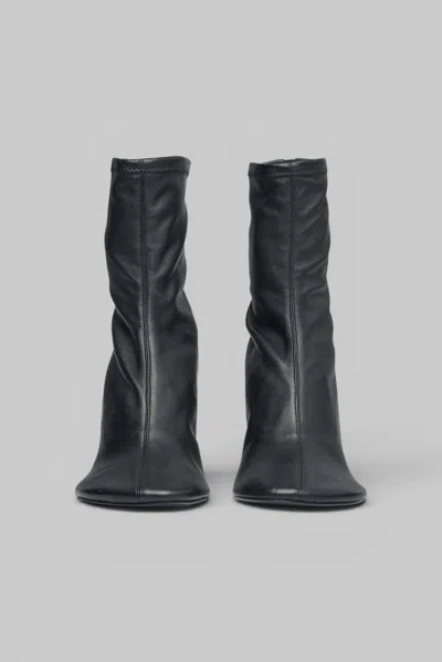 Acne Studios Leather Ankle Boot In Black
