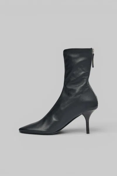 Acne Studios Leather Ankle Boot In Black