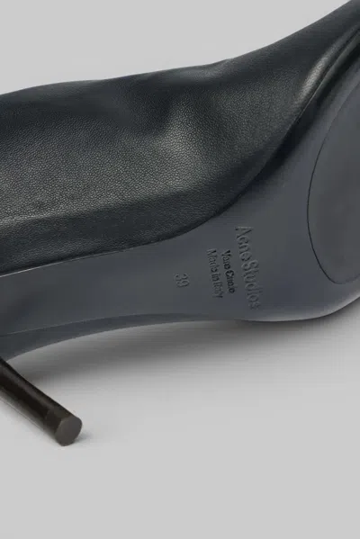 Acne Studios Leather Ankle Boot In Black