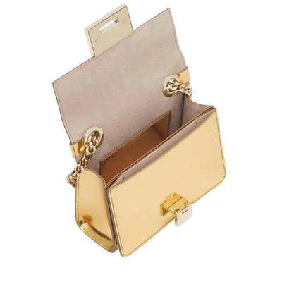 Shop Jimmy Choo Rebel Soft Mini Antique Gold Coarse Glitter And Mirror Leather Cross Body Bag