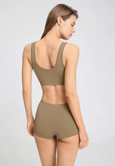 Hanro Touch Feeling Crop Top In Green