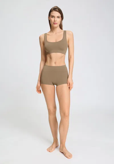 Hanro Touch Feeling Crop Top In Green