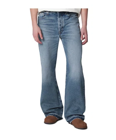 Gallery Dept. Medium Blue Washed-effect Jeans In Animal Print