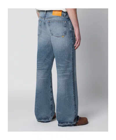 Gallery Dept. Medium Blue Washed-effect Jeans In Animal Print