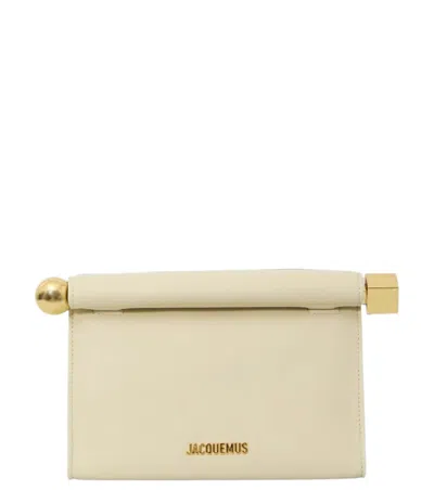Jacquemus Rolled Top Rectangular Shoulder Bag In Black