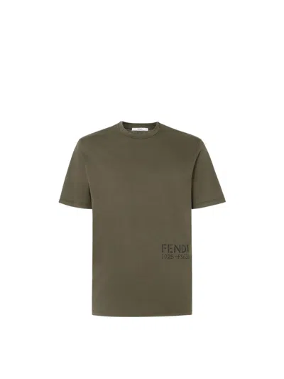 Fendi 1925 Stencil Print T-shirt In Green