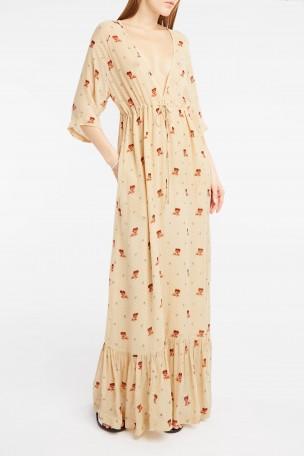 ganni georgette maxi dress