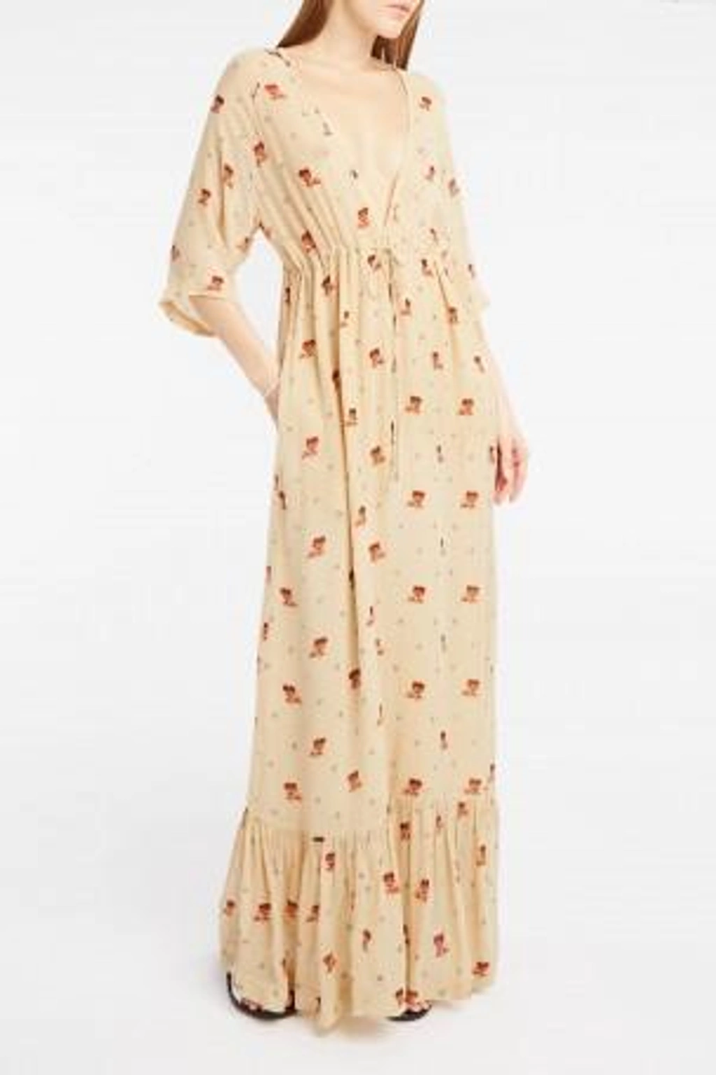 chinese dress ladies MO&Co. Noir Women's 100% Silk Polka-Dot Cami Midi Dress