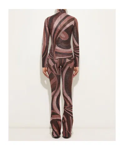 Pucci Printed Stretch-jersey Flared Pants In Multi