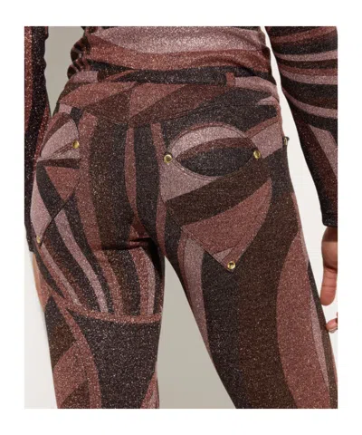 Pucci Printed Stretch-jersey Flared Pants In Multi