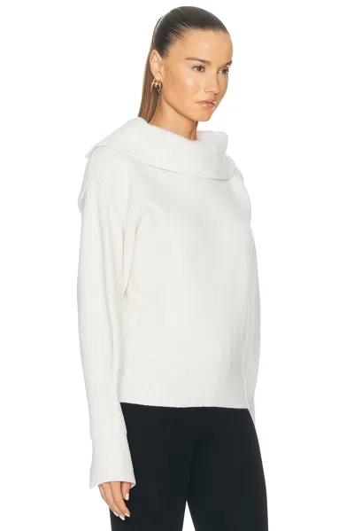 Givenchy High Neck Slashed Sweater In Ivory