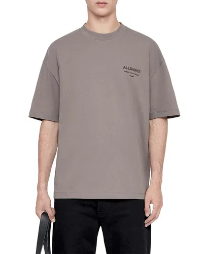 Allsaints Oversized Xander Logo Tee In Multi