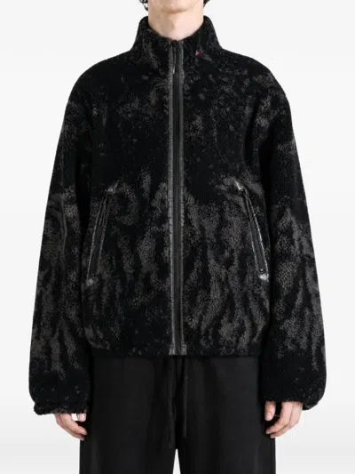 Roa Ewe Fleece-texture Jacket In Black