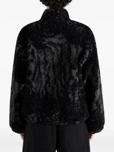 Roa Ewe Fleece-texture Jacket In Black