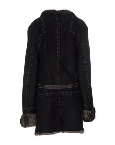 Shop Roberto Cavalli Belted Coats In Black