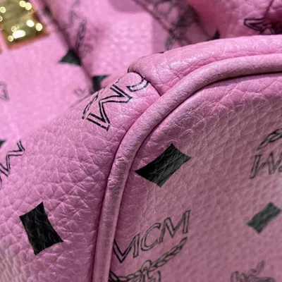 Pre-owned Mcm Pink Leather Backpack ()