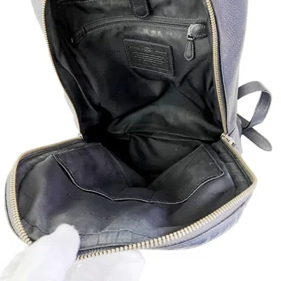 Pre-owned Coach Navy Leather Backpack ()