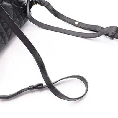 Pre-owned Dior Christian  Black Leather Backpack ()
