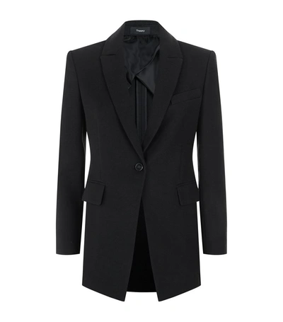 Theory Etiennette Elongated Blazer In Black