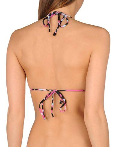 Shop Versace Bikini Tops In Fuchsia