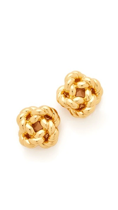 Tory Burch Rope Knot Stud Earrings In Gold
