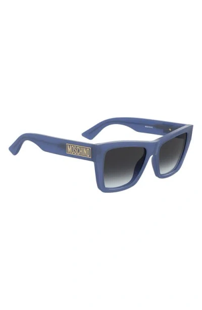 Moschino Mos181/s 54mm Gradient Rectangular Sunglasses In Blue