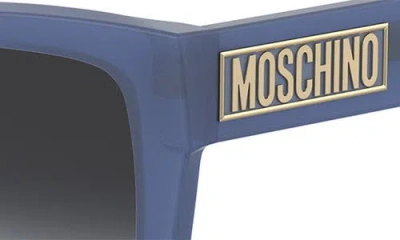 Moschino Mos181/s 54mm Gradient Rectangular Sunglasses In Blue