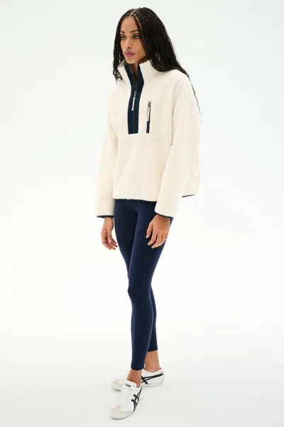 Splits59 Reese Sherpa Half Zip Pullover In Neutral