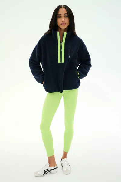Splits59 Reese Sherpa Half-zip Pullover In Blue