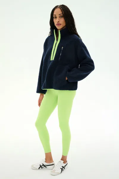 Splits59 Reese Sherpa Half-zip Pullover In Blue