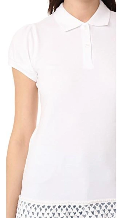 Shop Michaela Buerger Polo Shirt In White