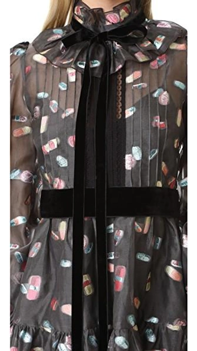 Little Marc Jacobs Black Mini Me Silk Licorice Runway Dress