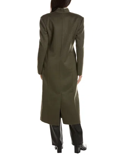 Lamarque Double Face Wool-blend Coat In Green