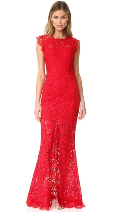 Shop Rachel Zoe Estelle Cutout Back Maxi Dress In Red