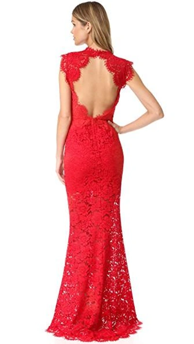 Shop Rachel Zoe Estelle Cutout Back Maxi Dress In Red