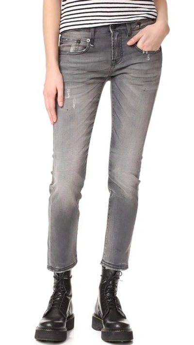 R13 Boy Skinny Jeans In Grey Orion