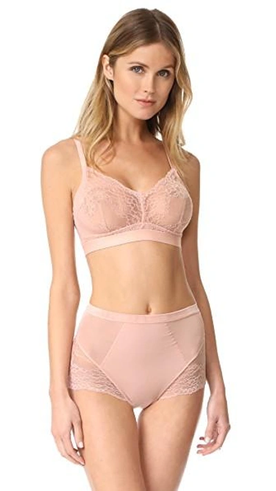 Shop Spanx Spotlight On Lace Brief In Vintage Rose